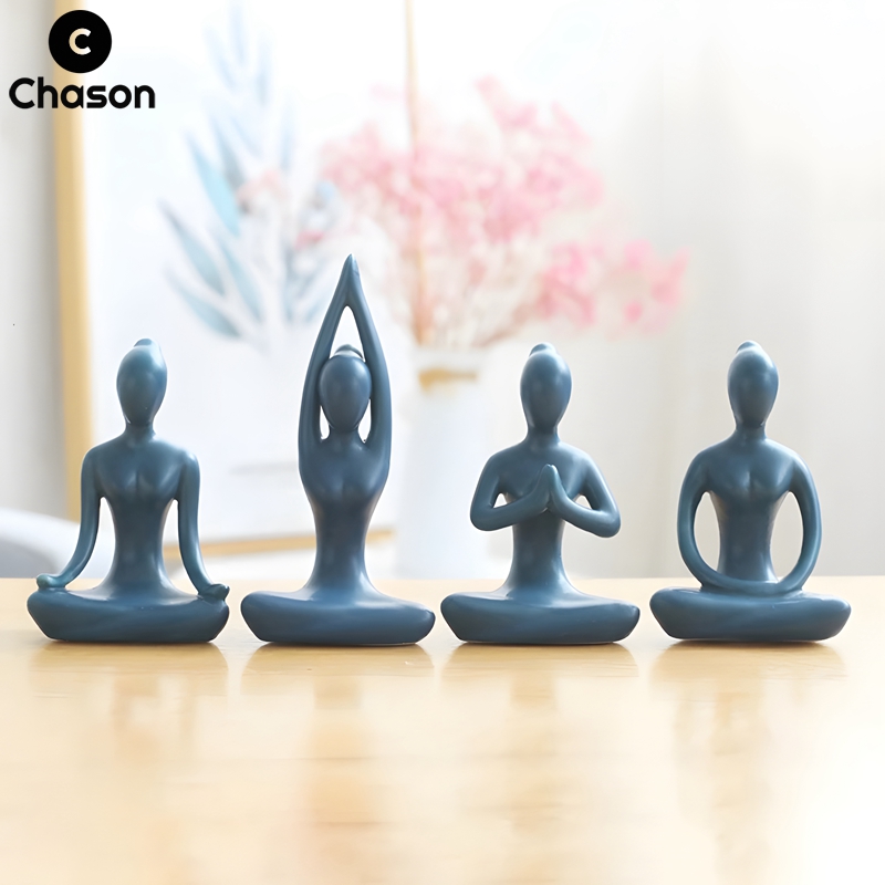Home Gym Zen - Blue Zen Abstract Yoga pose ragazze