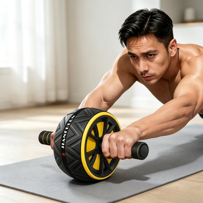 Ab Roller Wheel - Rullo per Addominali con Impugnatura Antiscivolo,