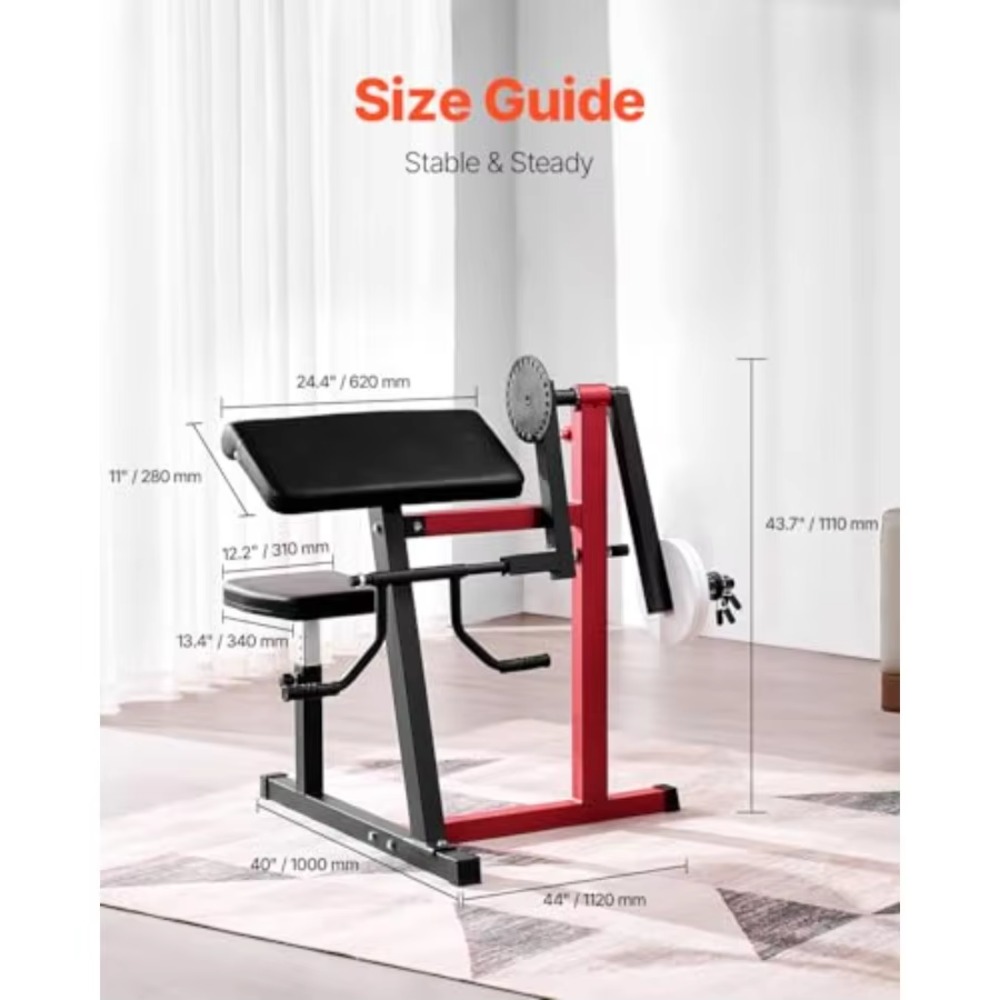 Home Gym Leg Extension Machine - Macchina 2-in-1 per Preacher Curl e