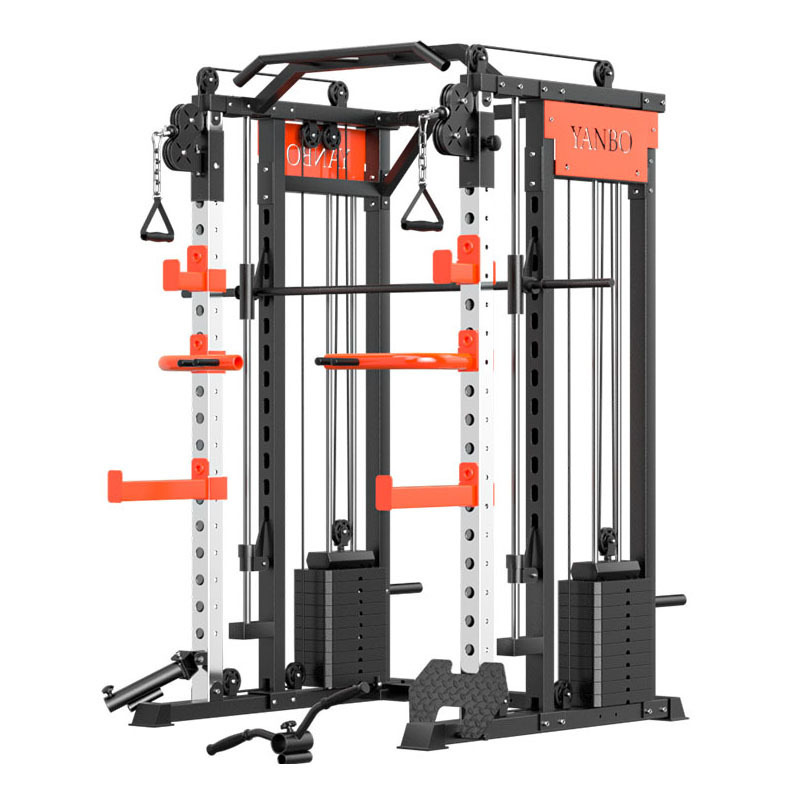 Home Gym With Smith Machine - Combinazione completa di trainer, gantry, power